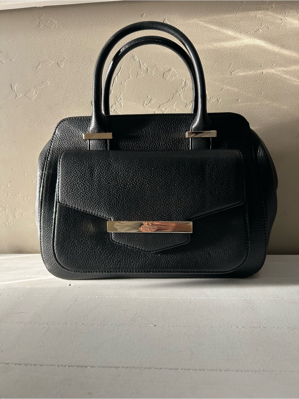 Kate Spade Black Pebbled Leather Satchel